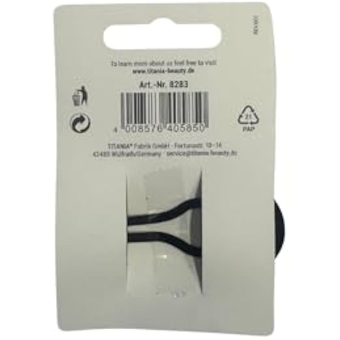 Titania 8283 Side Hair Clip, 7 cm Length, Black - Image 2